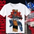 Transformers áo phông nam Optimus Prime Megatron Day Hornet anh em tay ngắn mặc xung quanh thẻ sinh viên đường phố - Áo phông ngắn áo thun trơn Áo phông ngắn