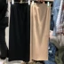 Xuân 2019 mới của phụ nữ Hàn Quốc thời trang hoang dã xếp li váy thun cao eo dài túi hông váy thủy triều - Cộng với kích thước quần áo