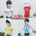 Trai World Cup Bóng Đá Phù Hợp Với Bộ 2018 Mùa Hè Trẻ Em Mới của Jersey Set Bé Ngắn Tay Áo Quần Hai mảnh Bộ Phù hợp với trẻ em