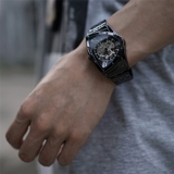 Креативный автоматический треугольник, механические механические часы, водонепроницаемый стальной ремешок из нержавеющей стали