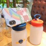 Стеклянное вместительное и большое звездное небо со стаканом, портативная трубочка для школьников, Южная Корея, градиент