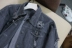 2018 mùa xuân và mùa hè mới denim lỏng áo khoác nữ B 27 phần ngắn dài tay áo kích thước lớn đeo BF retro áo sơ mi áo khoác nữ de thương Áo khoác ngắn