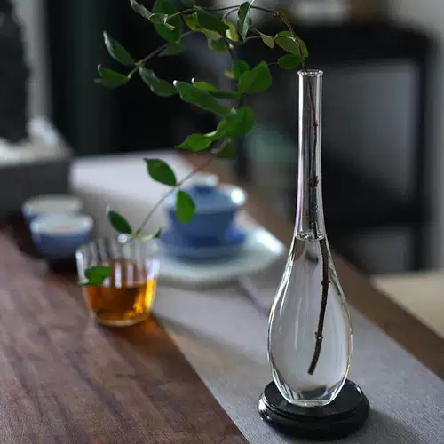 Японский стиль стеклянный кран первой цветочной бутылки украшения дзен элегантная стеклянная ваза.