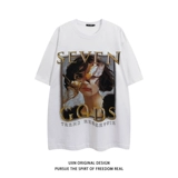 Оригинальная ретро футболка, в американском стиле, европейский стиль, США, этнический стиль