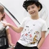 Quần áo trẻ em Disney thương hiệu quần áo trẻ em nửa tay cotton trẻ em Áo phông ngắn tay phiên bản Hàn Quốc đại dương 2019 - Áo thun áo thun có cổ cho bé Áo thun