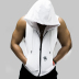 BD hươu cửa thể thao không tay dây kéo hoodie deer head thêu vest trắng áo khoác nam hươu buổi sáng hui quần áo tập thể dục mỏng áo khoác nỉ lining Áo thể thao