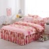 Giường váy giường đơn loại bốn bộ bông dày chống trượt bảo vệ bao gồm đôi 1,8m2.0m ​​giường gạo đặc biệt cung cấp Váy Petti