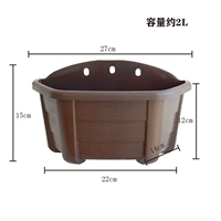 Ощущение деревянной стены, висящая горшок, темный кофейный цвет