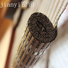 Шторы рулонные 定制卷帘窗帘竹帘日式竹卷帘子门帘隔断遮阳帘手动升降卷竹帘子