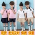 Trẻ em đồng phục học sinh phù hợp với mùa hè mẫu giáo quần áo trường tiểu học dịch vụ đẳng cấp ngắn tay trang phục mùa hè hiệu suất quần áo tùy chỉnh