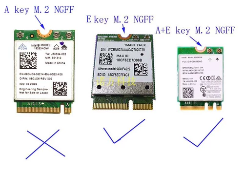 A+E клавиша E клавиша M.2 NGFF Беспроводная сетевая карта в PCIE X1 Поддержка Bluetooth