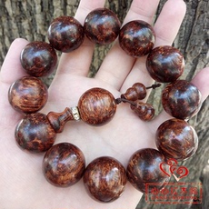 Браслет четки 老挝黄花梨手串男士2.0媲美海黄黄花梨油梨爆满芝麻纹佛珠手链