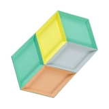 Творческий многоугольный настольный настольный настольный столик для хранения цветовой хранения в северной европейской геометрической алмазной металлической гексагональной большой фруктовой пластине