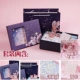 (Фиолетовый) Подарочная коробка+подарочная сумка+поздравительная карта+издерная планета+кролик