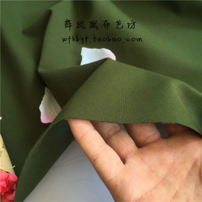 taobao agent Army green thick brocade cotton cloth elastic knitted fabric skirt casual pants women's cloth professional clothing professional