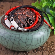 Spike Bracelet ban đầu Bone Bone True Black Dog Dog Evil Evil Baby Baby Tình cờ Vòng tay nam và nữ Mở vòng chân đỏ - Vòng chân