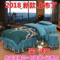 Beauty khăn trải giường cotton gia đình bốn phong cách châu Âu liệu pháp massage salon phong cách vườn đẹp massage giường bedspread với lỗ - Trang bị tấm giá khăn trải giường spa