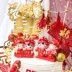 Trang trí bánh nướng Trung Quốc Wedding Border Red Plum Double Hạnh phúc Acrylic Chèn Thẻ Cô dâu Chú rể Trang trí Tua - Trang trí nội thất Trang trí nội thất