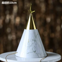 Белая золотая шляпа ко дню рождения ding-marble