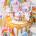 Trang trí bánh nướng Rainbow Unicorn Trojan Bộ sưu tập đồ gốm mềm Bộ sưu tập trang trí tiệc sinh nhật - Trang trí nội thất tự trang trí phòng ngủ handmade Trang trí nội thất