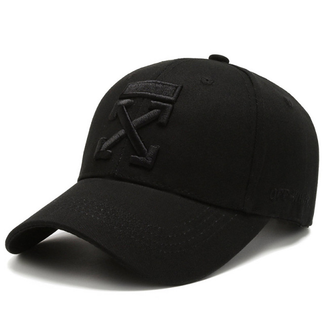 Black EmbroideryHat female Korean version Spring and summer Star of the same style three-dimensional Embroidery logo Baseball cap tide fashion sunshade lovers peaked cap tide