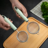 Soymilk фильтровать артефакт фруктовый сок фильтр сито Home Hotpot небольшая рыбацкая ложка -круглая ручка с из нержавеющей стали, из нержавеющая сталь