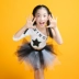 Trang phục cho trẻ em gái Công chúa Tutu Váy gạc trắng Trẻ em Ngày khiêu vũ Khiêu vũ Dịch vụ Trình diễn Jazz Dance Trang phục - Trang phục