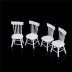 1:12 búp bê nhà búp bê mô hình nhỏ nhà hàng đồ chơi cảnh OB11 ghế ăn màu trắng - Chế độ tĩnh