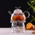 Một ngôi nhà lò nung thủy tinh Ấm trà cách nhiệt sưởi ấm Trà trắng đen Puer Kung Fu Bộ trà nấu trà Đốt nước cồn Lò ánh sáng ngoài trời - Trà sứ bình trà thủy tinh Trà sứ
