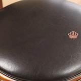 Spot деревянный лысый табурет Высокий стул Американский сплошной древесина европейская кожаная кожаная задница вращающаяся барная скамья