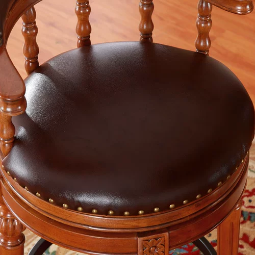 Стул с твердым деревом стул европейский стиль стул дома высокий стул Американский вращающийся задний стул Бар Стол Стол Винный батончик Стул