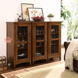 Американский стиль белый восковой деревянный винный шкаф европейский стиль