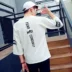 2018 Hàn Quốc phiên bản của xu hướng Nhật Bản bảy điểm ngắn tay nam giới 5 điểm loose đáy áo sơ mi sinh viên trên quần áo vài t-shirt mùa hè áo thun nam Áo khoác đôi