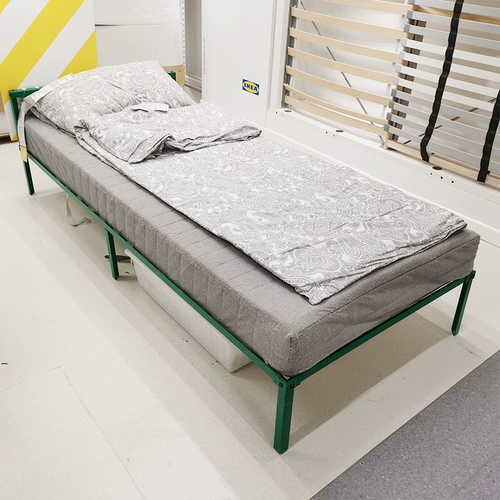 Домашняя Ikea приобрела Grelmus Bed Rack 90/150x200 зеленый железный сталь стальная стальная кровать простота