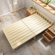 Giường dày rắn gỗ gấp giường đơn giản một mét giường gỗ thông giường cũi giường nhà cot một mét - Giường