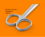 Ножницы из нержавеющей стали Прямой изгибающий наконечник -Главная круглая головка Разрежьте ткани сдвига глаз.