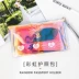 Hàn Quốc nhỏ tươi gradient laser trong suốt gói thẻ ví trái tim đầy màu sắc hộ chiếu du lịch gói tài liệu di động
