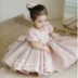 Công chúa váy cô gái lông hồng sợi sinh nhật trẻ em váy dạ hội cô gái nhỏ chủ đám cưới trang phục piano