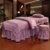 Màu sắc rắn cotton vẻ đẹp trải giường bốn bộ cotton beauty salon massage SPA giường đặc biệt bộ có thể được tùy chỉnh mẫu ga trải giường spa Trang bị tấm