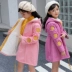 Áo khoác bé gái mùa xuân và mùa thu Cô gái Hàn Quốc trong phần dài 2019 áo khoác ngoài trẻ em lớn mới cho công chúa áo gió công chúa - Áo khoác