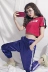 Thời trang giản dị phù hợp với nữ mùa hè 2018 mới hoang dã Hàn Quốc ngắn- tay t- shirt + lỏng bên hai 扛 chùm quần Bộ đồ