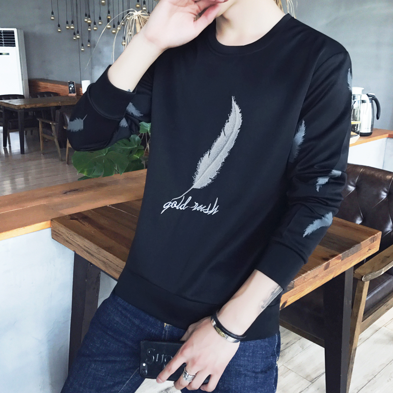 Men's long sleeve T-shirt Korean version slim autumn and winter clothes youth trend wear autumn clothes upper clothes men's bottom shirt