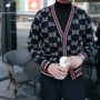 BROTHER mùa thu đông mùa đông chất lượng cao đan len nam Áo len cổ chữ V áo khoác nam hàn quốc