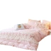 Bộ đồ giường bằng vải cotton màu hồng Merlot trải giường MyMelody hoạt hình bông dễ thương giường bốn cánh công chúa gió - Bộ đồ giường bốn mảnh