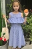 Mùa hè mới của Hàn Quốc phiên bản của lỏng quây sọc xù đầm cung đoạn dài ngắn tay giản dị váy nữ