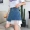 Mùa hè Hàn Quốc phụ nữ mới mỏng khâu ren bên váy chia ngã ba đính cườm cao eo váy denim chân váy xếp ly dài