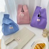Брендовая трикотажная сумка на запястье, цветной жилет, Южная Корея