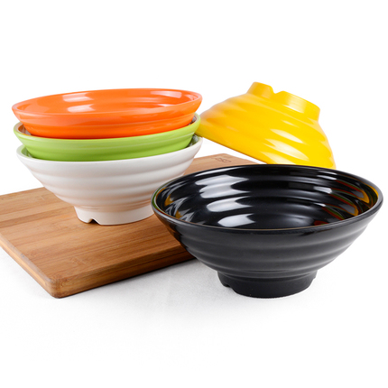 泡面碗味千拉面碗汤碗大碗日式餐具塑料碗商用密胺牛肉面麻辣烫碗