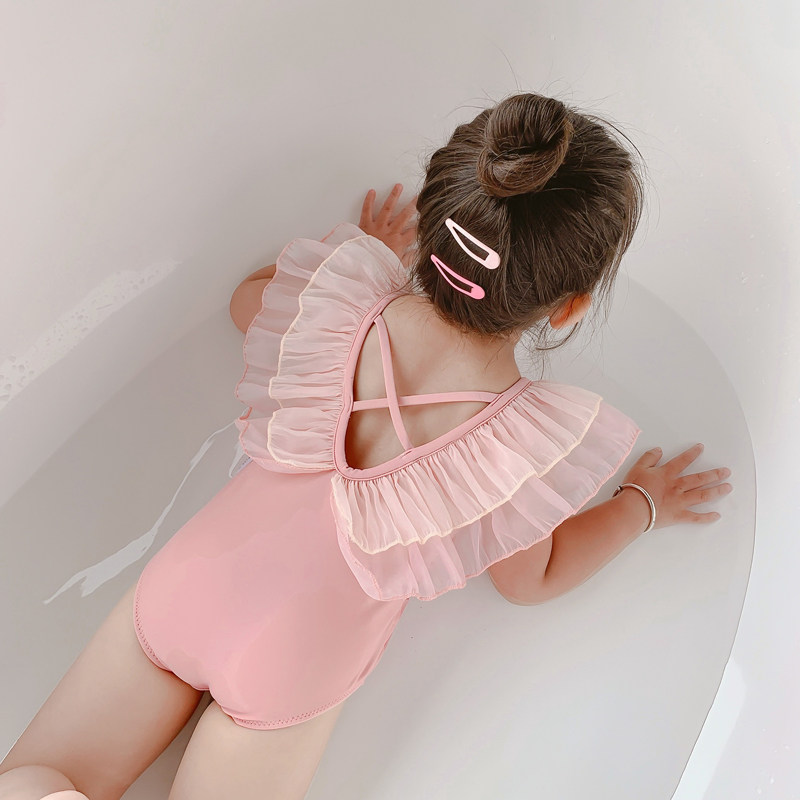Women's children's clothing summer new children's swimsuit female baby foreign style summer swimming bikini 1-2-3-4-5-6 years old