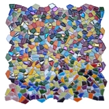 Керамическая мозаика инопланетянин маленькие фрагменты нерегулярные семафор гальвазийная головоломка фона фона стены без плитки без камня цвет